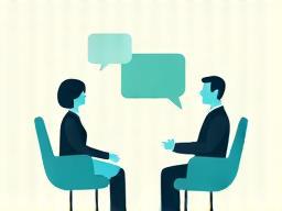 Graphic representing an interview or conversation