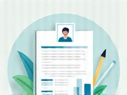 Graphic representing a professional profile or document